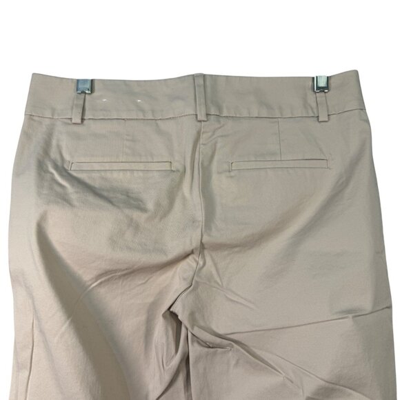 Ann Taylor Factory Womens Petite Khaki Chino Pants 2P Cotton & Spandex Blend - Picture 4 of 6